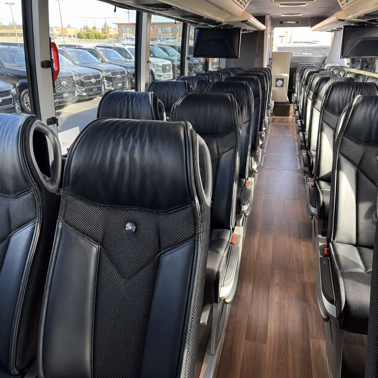 miramar charter bus rental interior