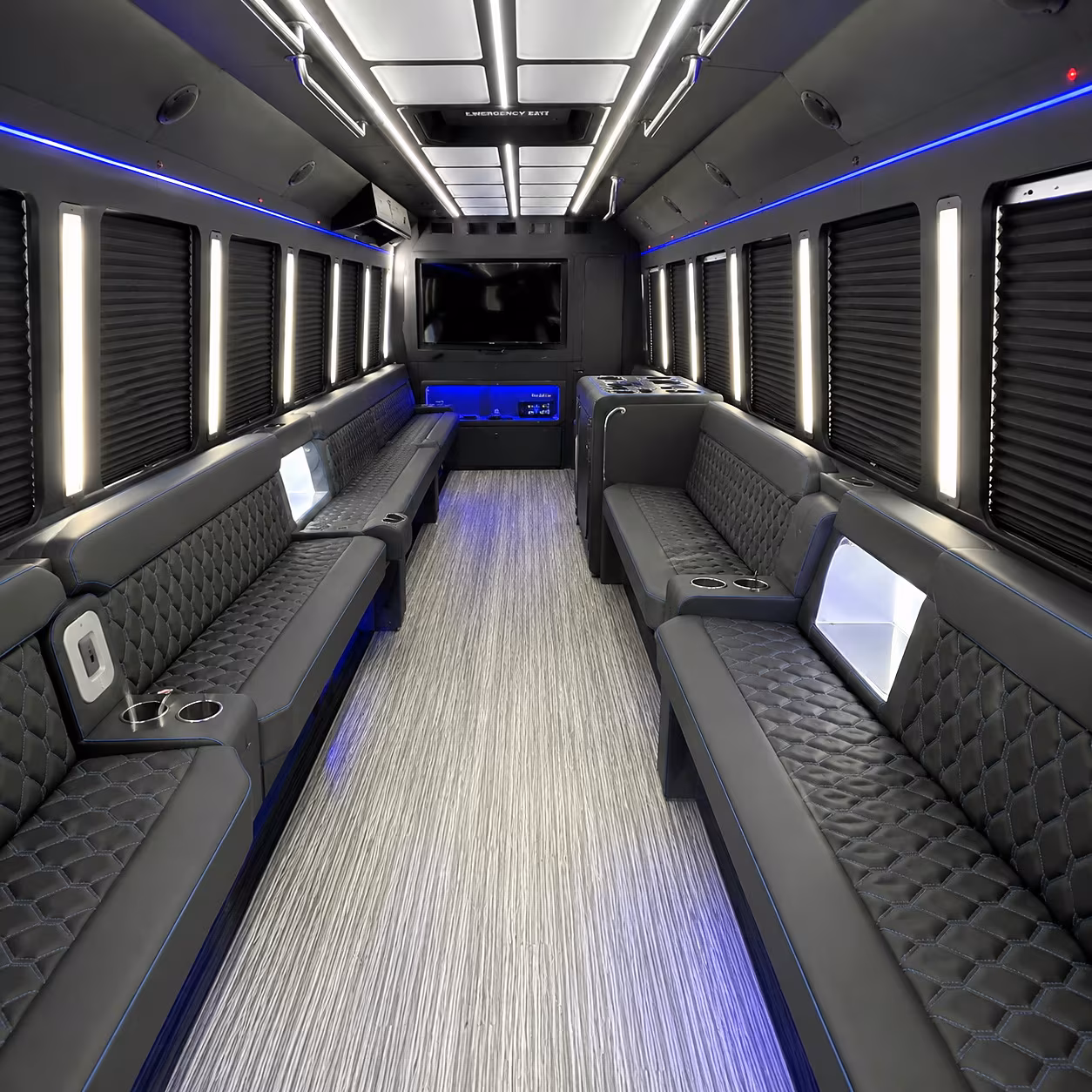 miramar party bus rental interior